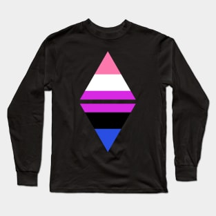 #nerfingwithpride Auxiliary Logo - Gender Fluid Pride Flag Long Sleeve T-Shirt